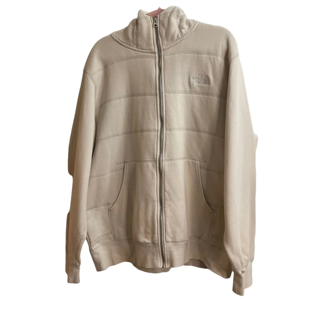 Men’s The North Face Cream Sherpa Lined Full Zip Hoodie